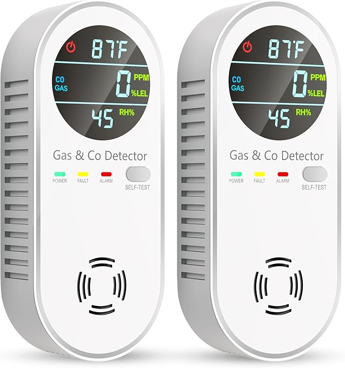Vilfet Carbon Monoxide Detectors and Natural Gas Detector, 4-in-1 Carbon by VilfeLLC