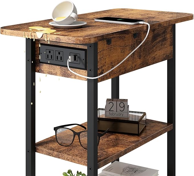 LIDYUK Set of 2 Brown End Tables - Image 5