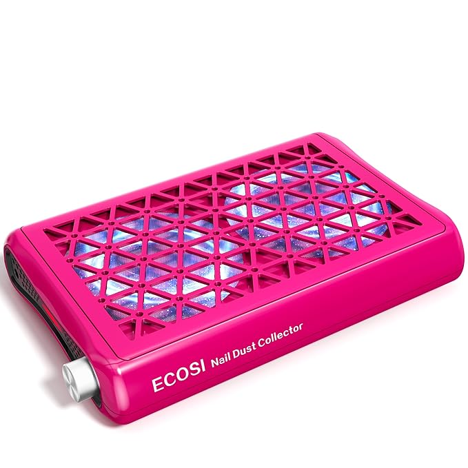 ECOSI Nail Dust Collector, Dual Turbo & 1600PA Professional Vacuum Fan Dust by ECOSI