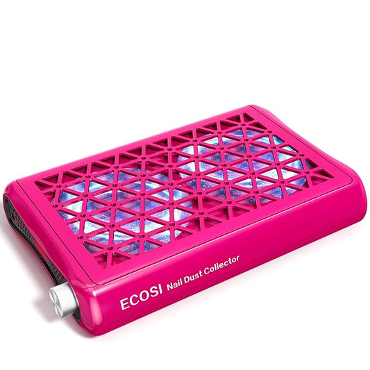 ECOSI Nail Dust Collector, Dual Turbo & 1600PA Professional Vacuum Fan Dust by ECOSI