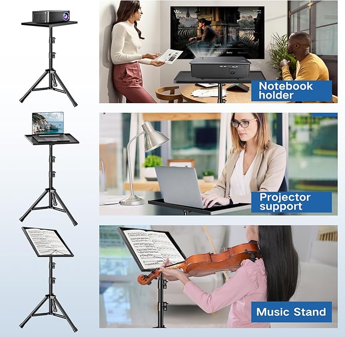 REHOSEUP Projector Stand, 33LB Load Bearing & 22-55" Height Adjustable - Image 8