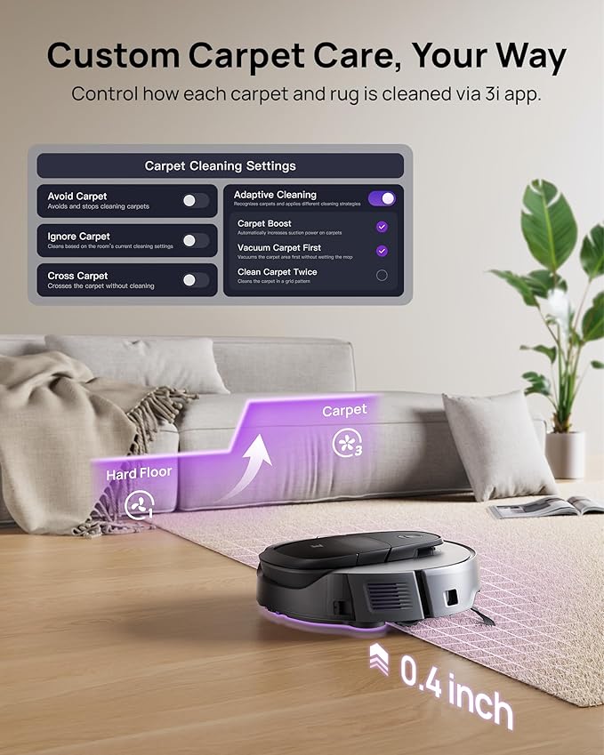 3i G10+ Robot Vacuum and Mop Combo, 000 Pa Suction, 60-Day Hands-Free Cleaning - Image 8