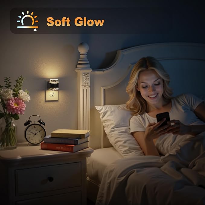 JandCase LED Night Light, Bubble Night Lights Plug into Wall, Night Light Warm - Image 5
