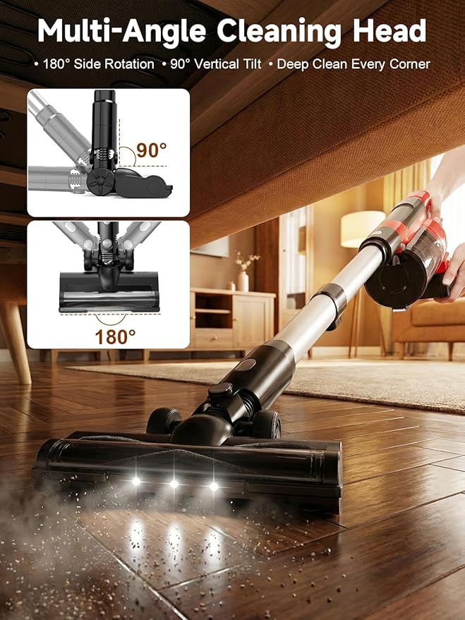 60KPa Cordless Vacuum Cleaner for Home, 700W Brushless Motor Handheld Vacuum - Image 7
