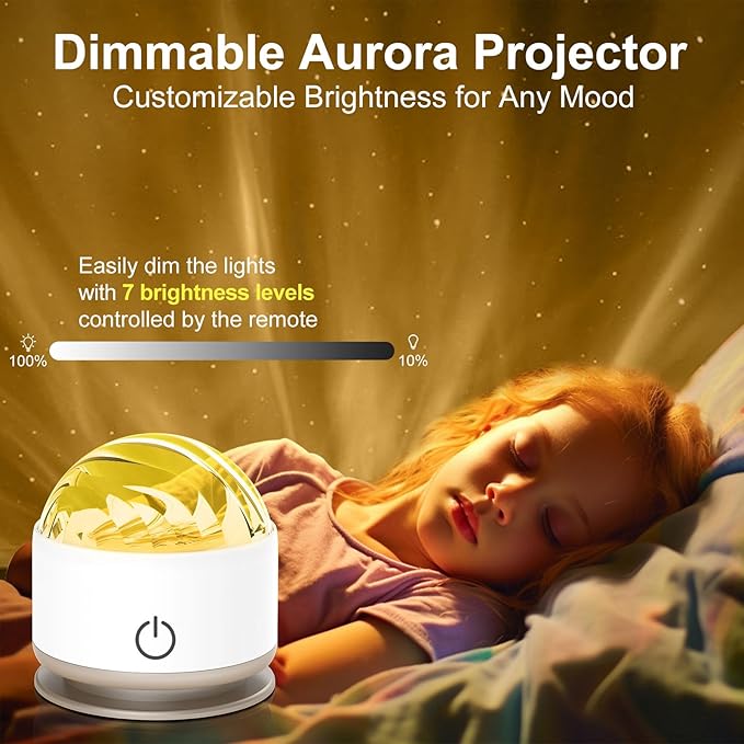 HUMIIEYE Northern Light Projector, Battery Operated Aurora Night Light - Image 5