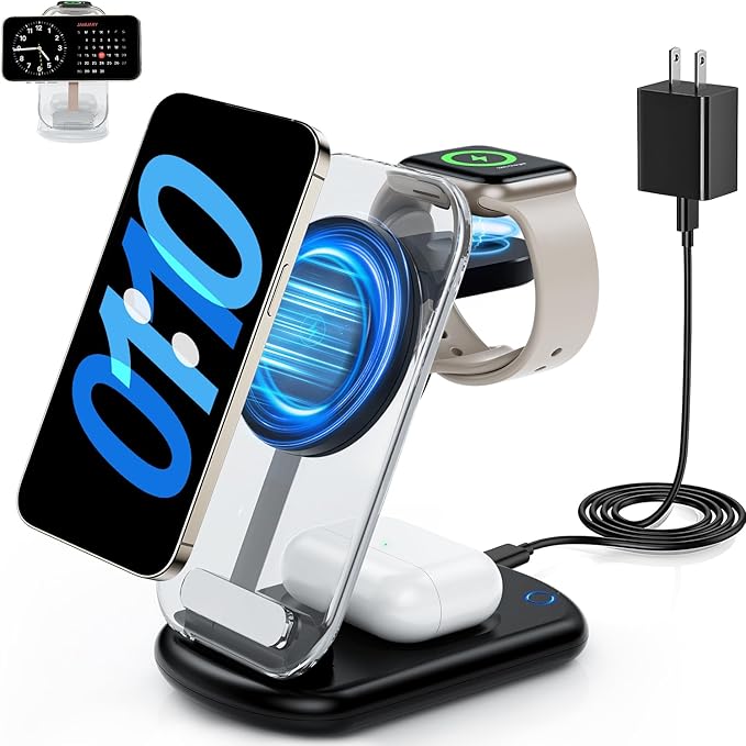 2026 Traveling Wireless Mag-Safe Fast Charging Station, Magnetic 3 in 1 Charger by RYND
