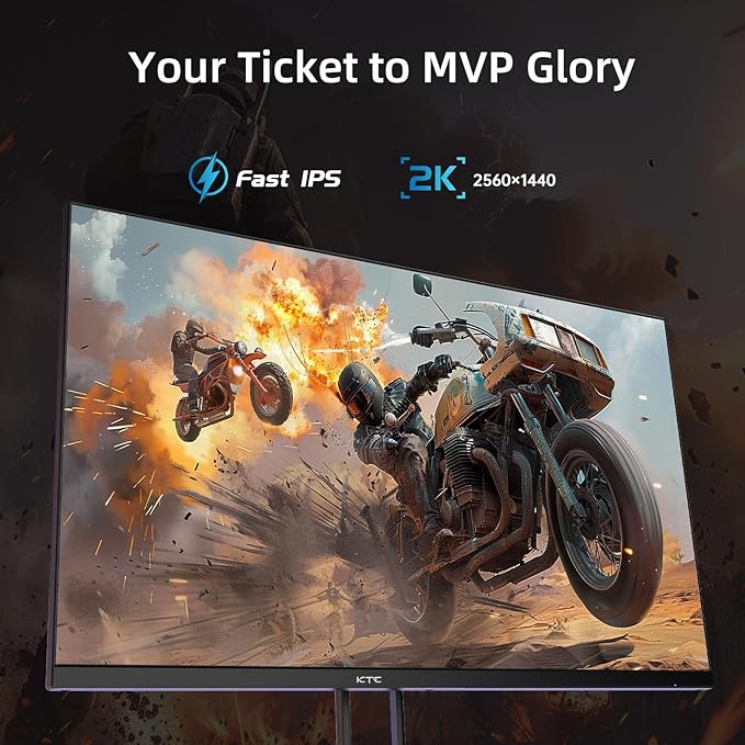 KTC 27” Gaming Monitor 180Hz QHD, Fast IPS Monitor, 122% sRGB, 1X DP & 2X HDMI - Image 3