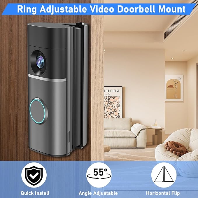 Pyfhy R/ing Doorbell Angle Mount Adjustable 35 to 55 Degree Compatible - Image 5
