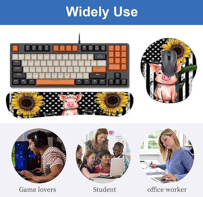Keyboard Wrist Rest + Mouse Pad Wrist Support Set - Image 7