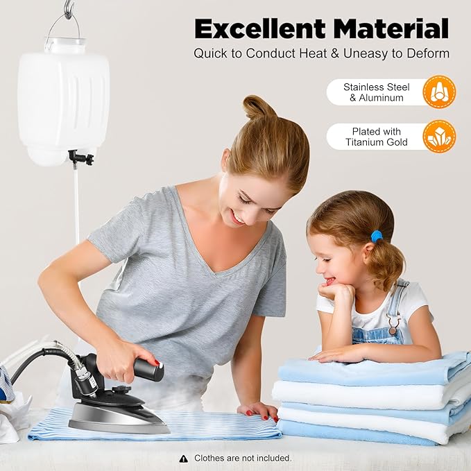 Industrial Gravity Feed Steam Iron 1200W Commercial Electric Iron - Image 2