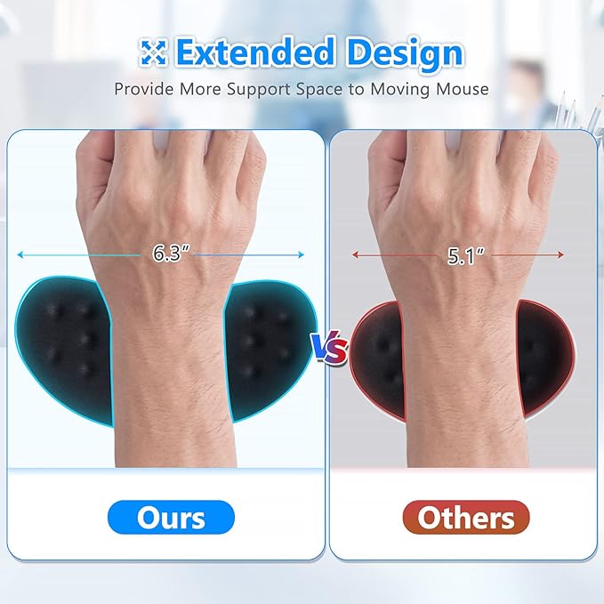 Gimars Mouse Wrist Rest, Pop It Fidget Wrist Support - Image 3