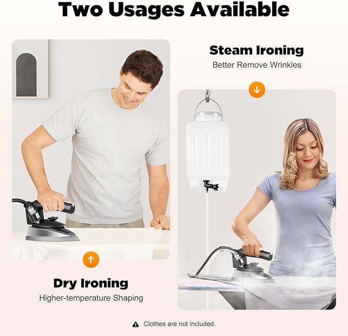 Industrial Gravity Feed Steam Iron 1200W Commercial Electric Iron - Image 7
