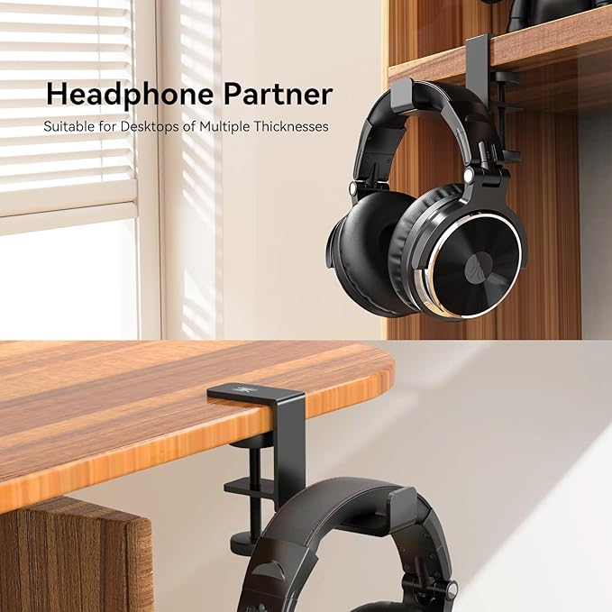 OneOdio MTL99 Foldable Headphone Stand, Metal Headset Holder Space-Saving Table - Image 2