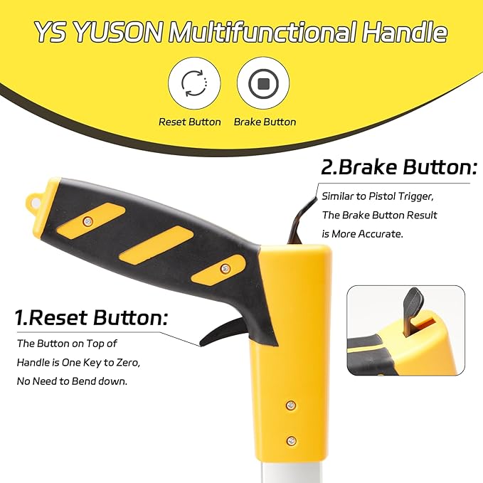 Measuring Wheel With Handle Reset & Brake, Rolling Measuring Wheel in Feet - Image 3