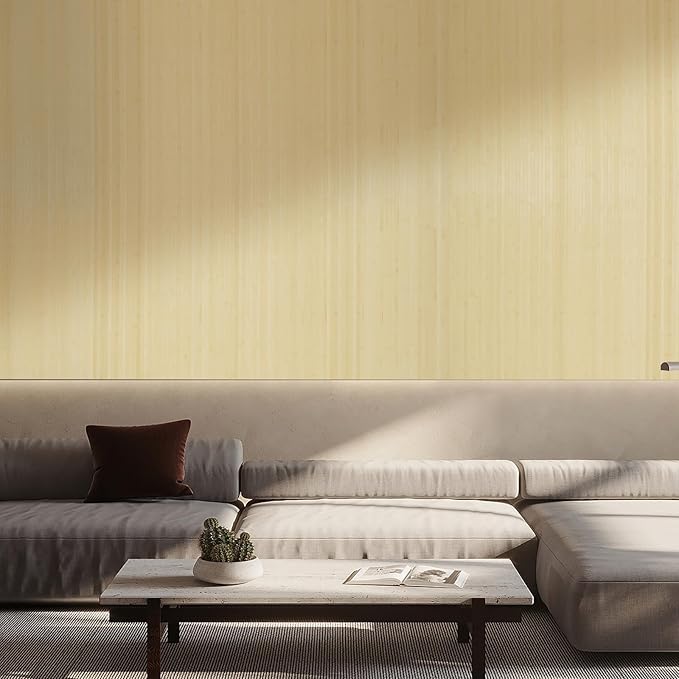 OUZUGIE 2 Pack 96x48 Inch Natural Bamboo Wall Panel – Raw Pole Wrap Paneling - Image 9