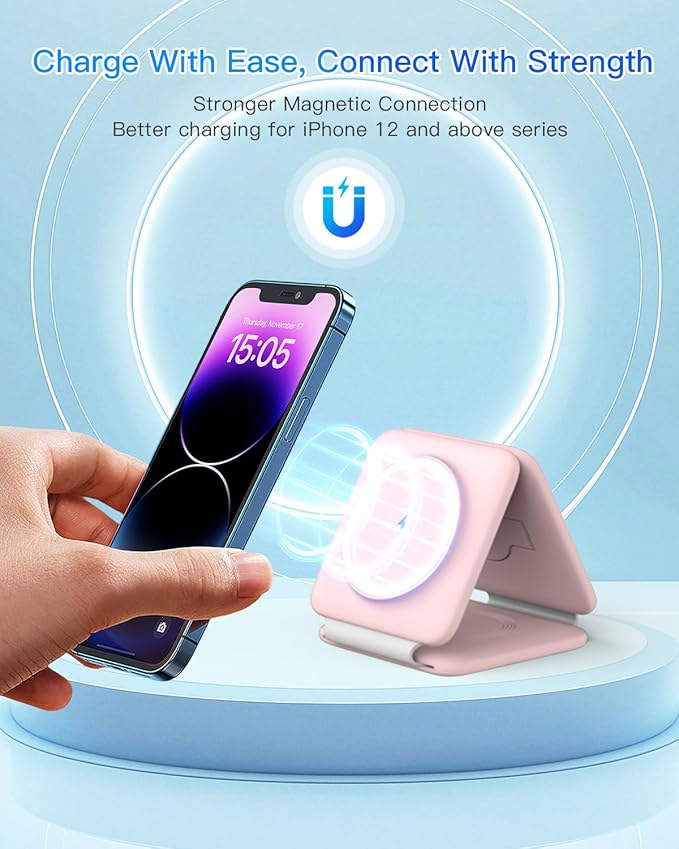 Charging Station for Apple Multiple Devices: 3 in 1 Foldable Magnetic Wireless - Image 7