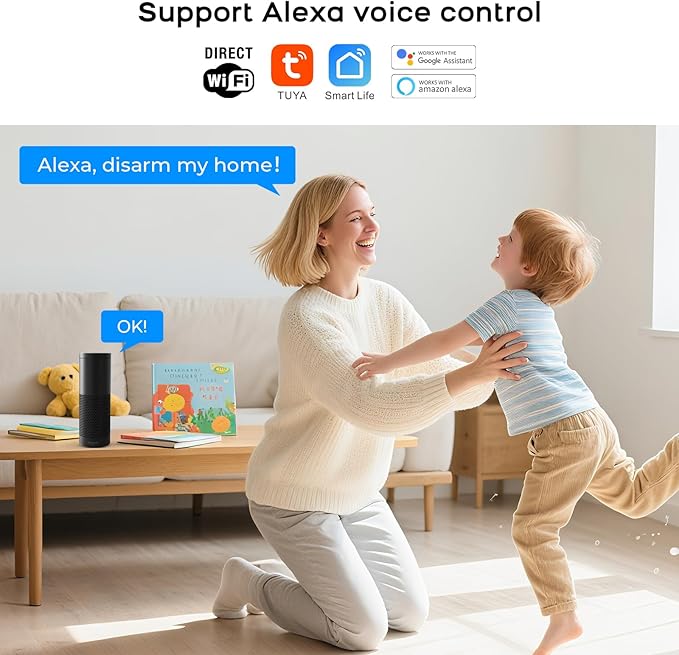 Wireless Home Security Aystem, Motion Sensors Detectors, SOS Button, APP Insta - Image 2