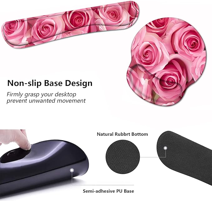 Keyboard Wrist Rest and Mouse Pad Wrist Support Set - Image 5
