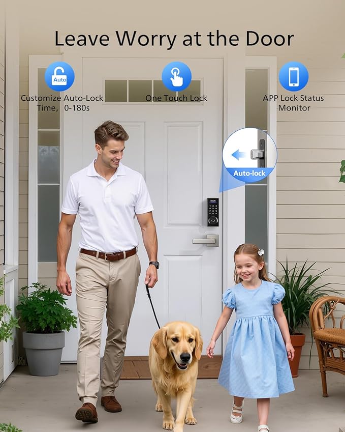 Philips WiFi Smart Lock with Handle, Fingerprint Keyless Entry Door Lock with - Image 6