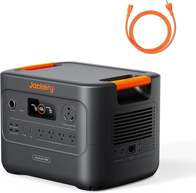 Jackery HomePower 3000 Portable Power Station, 3600W Output, 3072Wh LFP Battery by JackeryInc