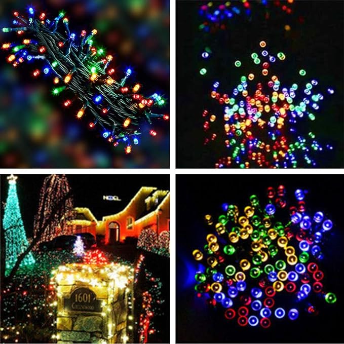 HOME LIGHTING 66ft Christmas Decorative Mini Lights, 200 LED Green Wire Fairy - Image 3