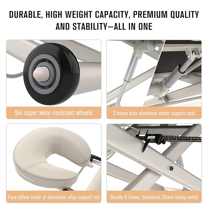 Heavy Duty Electric Massage Table, Electric Lift and Electric Backrest 2 Motor - Image 3