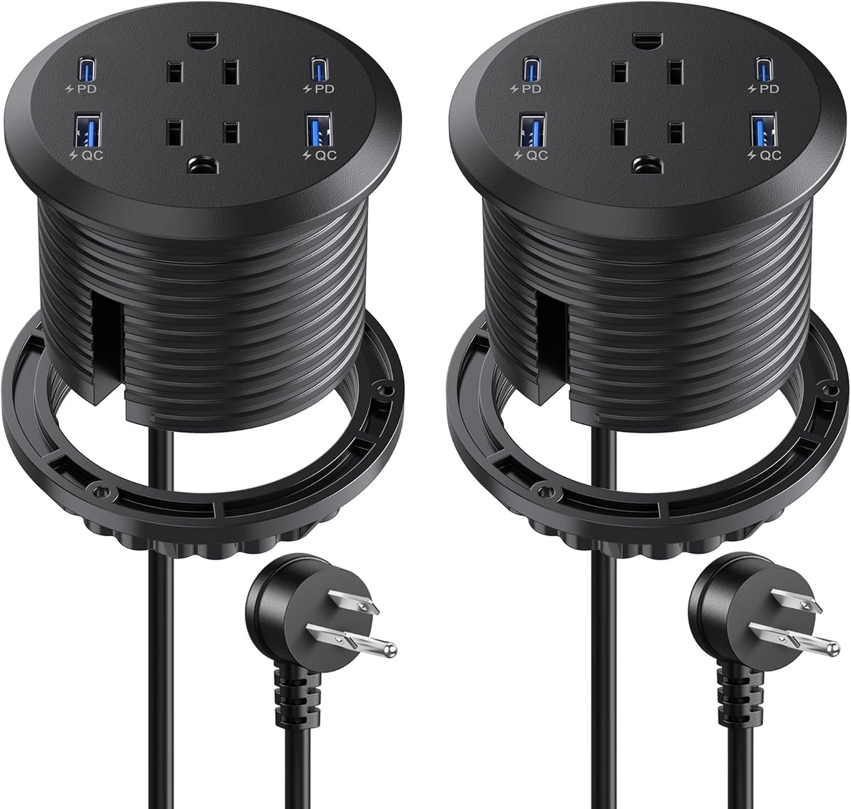 3 inch Desktop Power Grommet USB C, 65W Fast Charging Station, Furniture