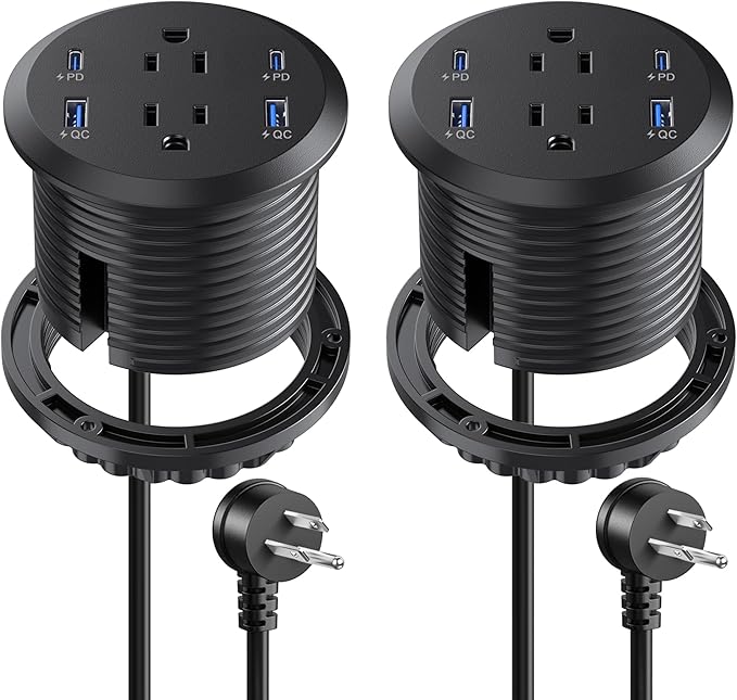 3 inch Desktop Power Grommet USB C, 65W Fast Charging Station, Furniture by Jgstkcity