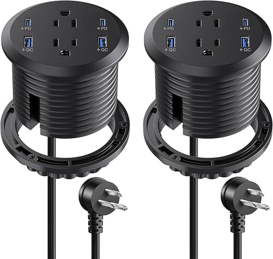 3 inch Desktop Power Grommet USB C, 65W Fast Charging Station, Furniture by Jgstkcity