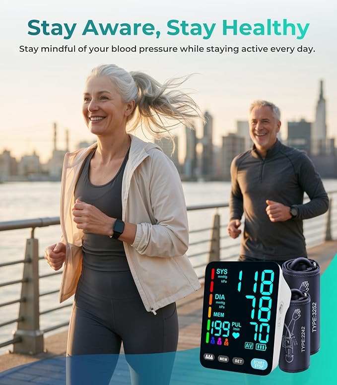YONLO Blood Pressure Monitor, Automatic Upper Arm Blood Pressure Monitors - Image 8