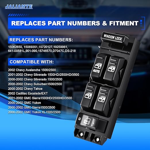JALIAMTE Driver Side Power Window Switch Master Control Compatiable - Image 3
