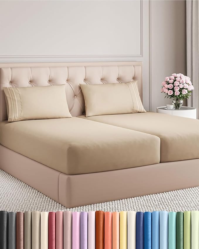 Split King Size 5 Piece Sheet Set by CGKUnlimited