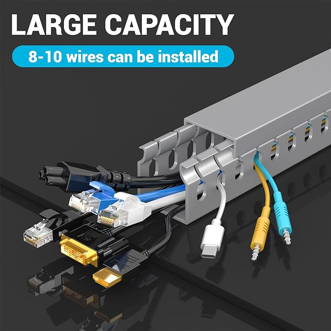 Open Slot Wire Duct Kit, 62.8" Server Rack Cable Management, Cable Management - Image 3