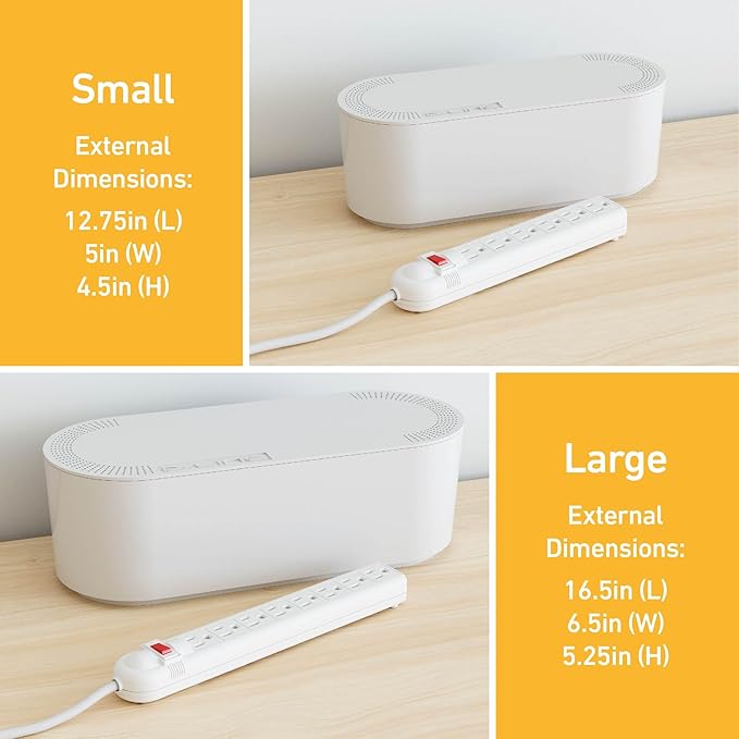 D-Line Cable Management Box, Power Strip Holder, Floor Outlet Hider, Desk Cord - Image 4