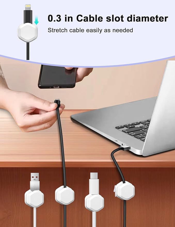 Cord Holder - Cable Clips - Cord Organizer - Image 2