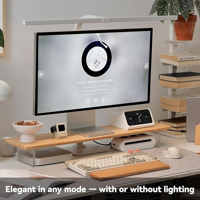 ROCDEER Bamboo Monitor Stand Riser - Image 2