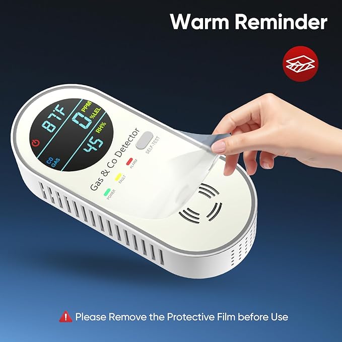 NICGOL 4-in-1 Natural Gas Leak Detector & Carbon Monoxide Detectors - Image 5