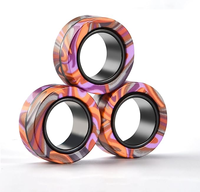 Halloween Magnetic Rings for Adults and Kids, Fidget Spinner Rings Toys for by FINGERROCK