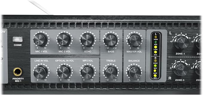 Rockville PRE-70V 8-Zone Stereo Preamp Mixer - Image 8