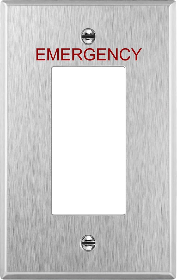ENERLITES Decorator Switch or Outlet Metal Wall Plate by Enerlites