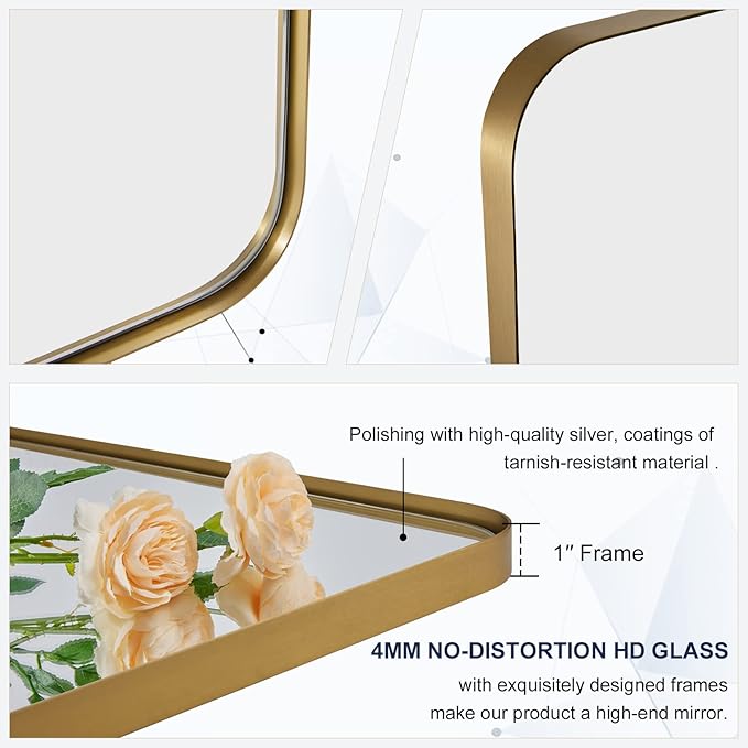 ANDY STAR Gold Bathroom Mirrors - Image 7