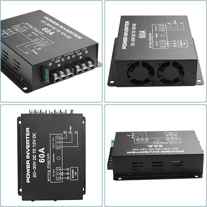MEIRIYFA DC 24v to 12v 60A Power Converter Inverter, DC Step Down 24v to 12v - Image 5
