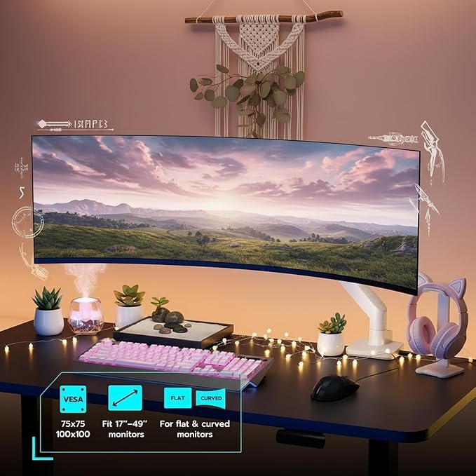 ARES WING Ultrawide Monitor Arms White - Image 2