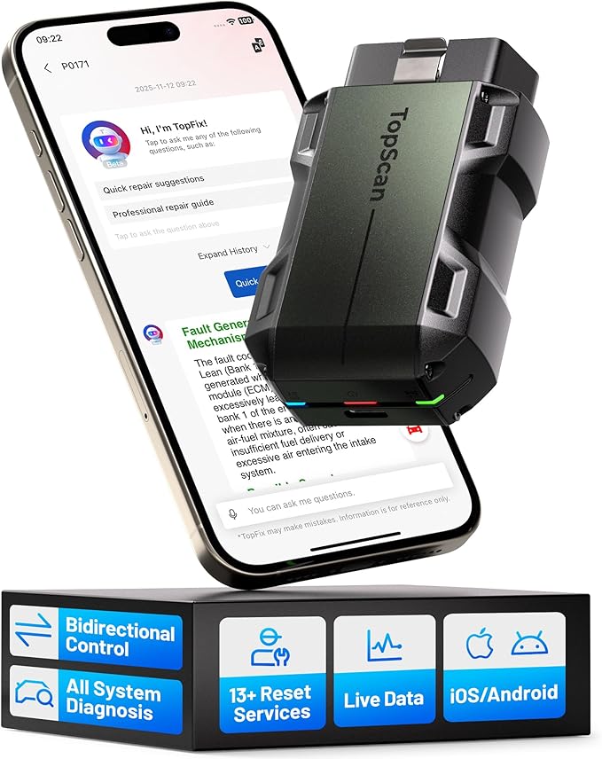 TOPDON TopScan Pro OBD2 Scanner Bluetooth, Bi-Directional Scan Tool by TOPDON
