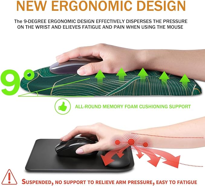 BOCHEERY Ergonomic Mouse Pad Wrist Support, Upgrade Mousepad - Image 5