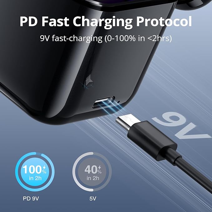 POWEROWL 2Pack for Insta 360 X5 Battery and Charger Kit, 2800mAh Batteries for - Image 6