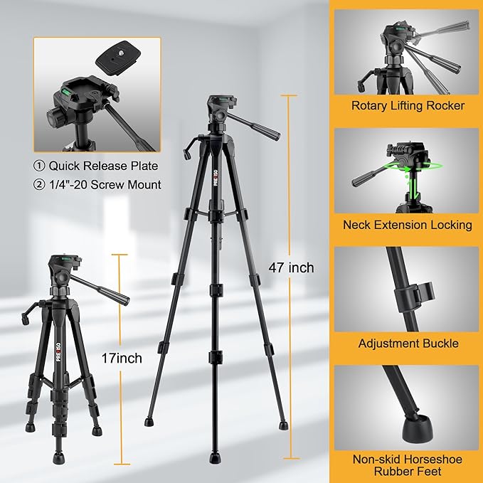 PREXISO Laser Level with 47 Inch Tripod, IP54 Rechargeable 65Ft Green Cross - Image 4