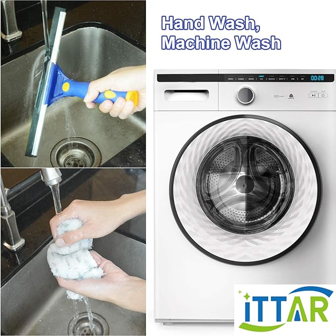 ITTAR Rotatable Window Cleaning Kit, Window Cleaner Squeegee - Image 6