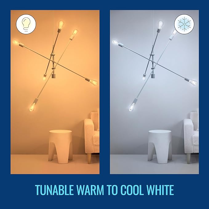 WiZ Connected 60W ST19 Tunable White Filament LED Smart Light Bulbs - Image 4