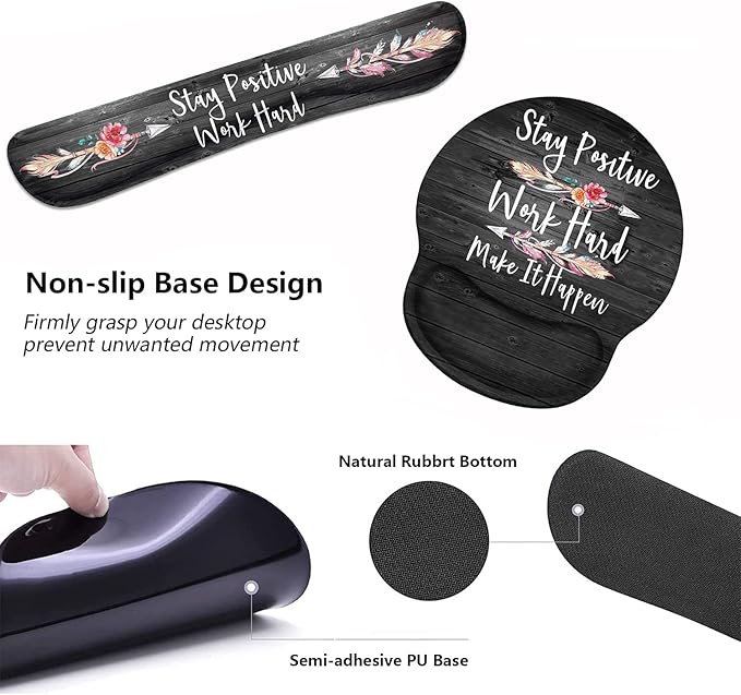 Keyboard Wrist Rest and Mouse Pad Wrist Support Set - Image 5